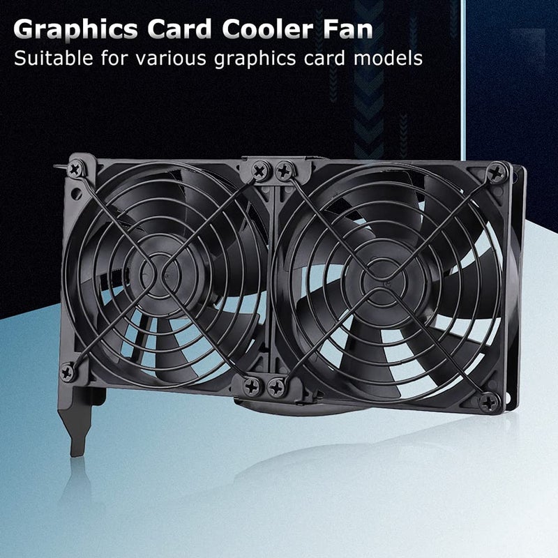 GDSTIME Graphic Card Fans, Graphics Card Cooler, Video Card Fan, PCI Slot Dual 90mm 92mm Fans, VGA Cooler - Image 2